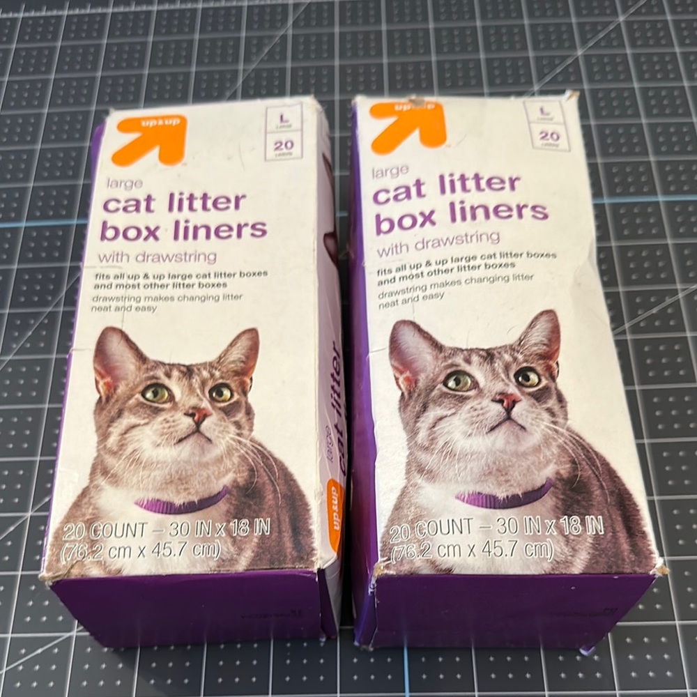 Up and up brand, large cat litter box liners with drawstring set of 2 4/$20 sale